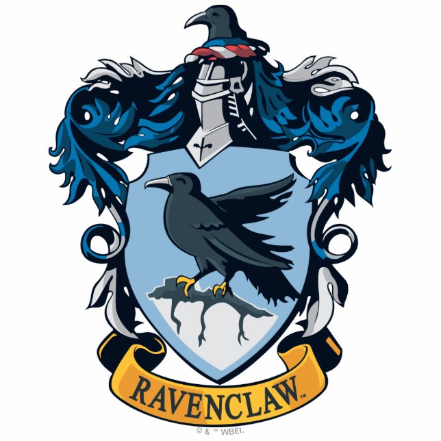 Harry Potter  | Gothic Ravenclaw Crest Photo Sculpture Magnet (Front)