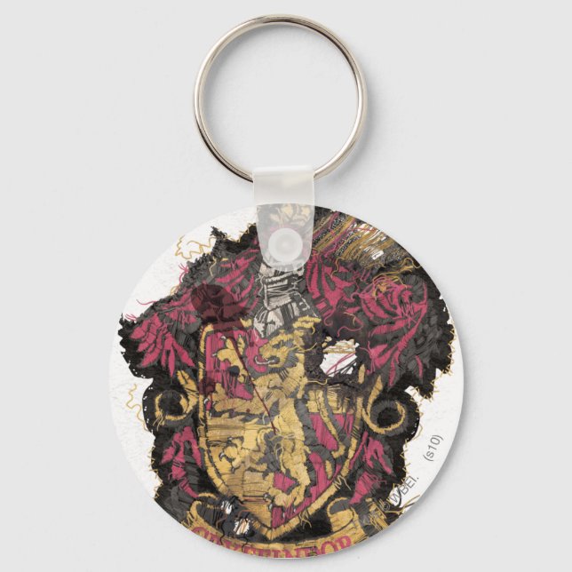 Harry Potter | Gryffindor Crest - Destroyed Key Ring (Front)