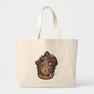 Harry Potter   Gryffindor Crest - Destroyed Large Tote Bag