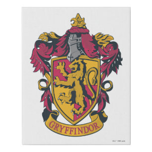 Harry Potter   Gryffindor Crest Gold and Red Faux Canvas Print