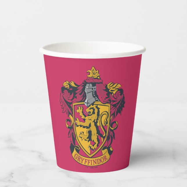 Harry Potter | Gryffindor Crest Gold and Red Paper Cups (Front)