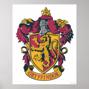 Harry Potter   Gryffindor Crest Gold and Red Poster