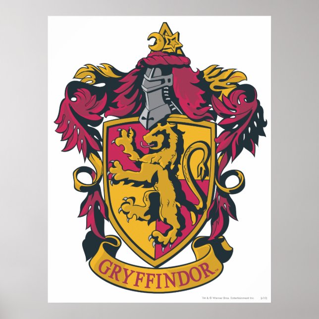 Harry Potter | Gryffindor Crest Gold and Red Poster (Front)