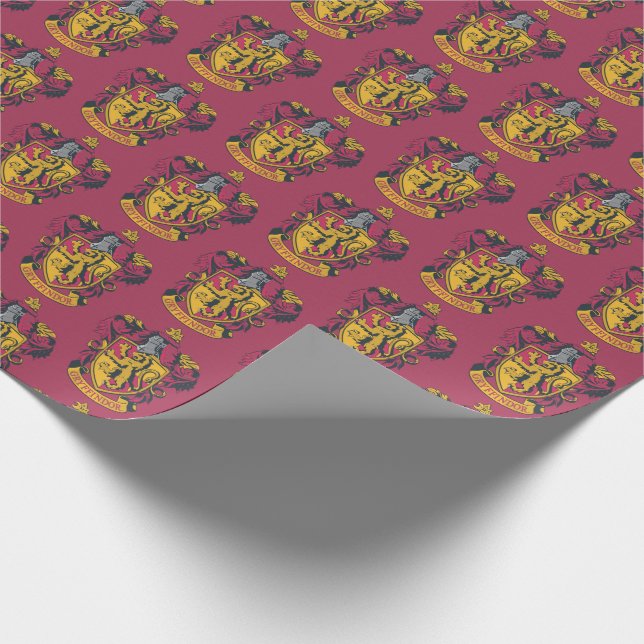 Harry Potter | Gryffindor Crest Gold and Red Wrapping Paper (Corner)