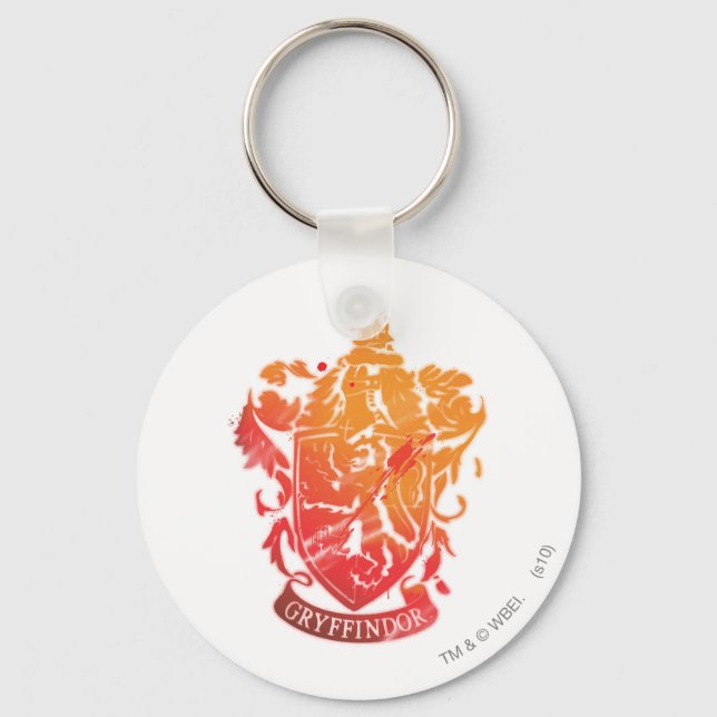 Harry Potter | Gryffindor Crest - Splattered Key Ring (Front)