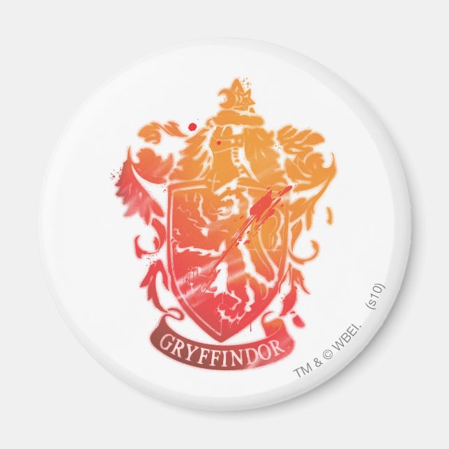 Harry Potter | Gryffindor Crest - Splattered Magnet (Front)