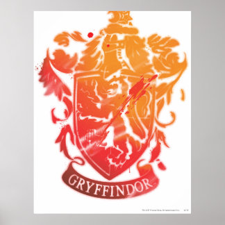 Harry Potter | Gryffindor Crest - Splattered Poster