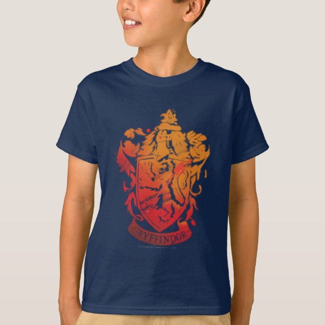 Harry Potter | Gryffindor Crest - Splattered T-Shirt (Front)