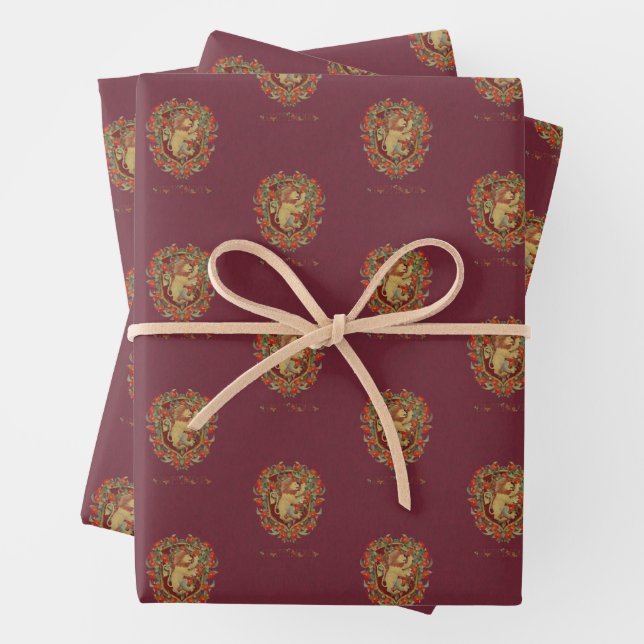 HARRY POTTER™ | GRYFFINDOR™ Crest Wrapping Paper Sheet (In situ)