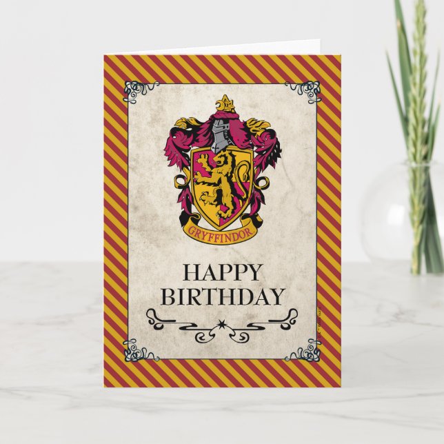 Harry Potter | Gryffindor Happy Birthday Card (Front)
