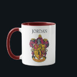 Harry Potter | Gryffindor House | Add Your Name Mug<br><div class="desc">Surrounded by a sea of fiery red and shimmering gold tones, this vintage graphic of the Gryffindor house crest offers a visual feast that is sure to delight Harry Potter fans worldwide! The sorting hat only selects the most loyal, courageous and daring wizards for Gryffindor house so this rustic design...</div>
