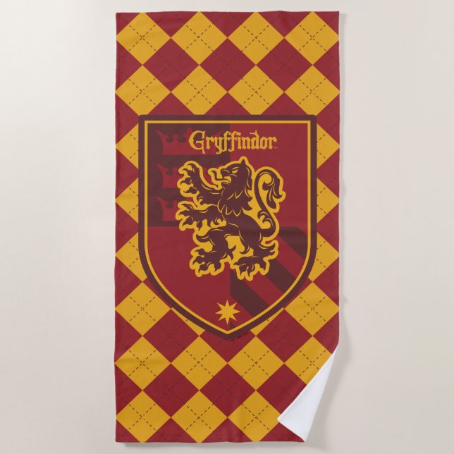 Harry Potter | Gryffindor House Pride Crest Beach Towel (Front)