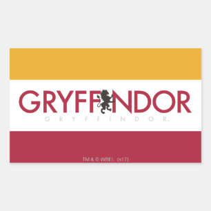 Harry Potter   Gryffindor House Pride Crest Rectangular Sticker