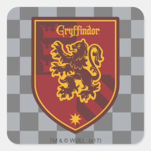 Harry Potter   Gryffindor House Pride Crest Square Sticker