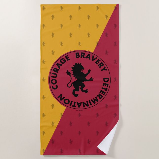 Harry Potter | GRYFFINDOR™ House Traits Graphic Beach Towel (Front)