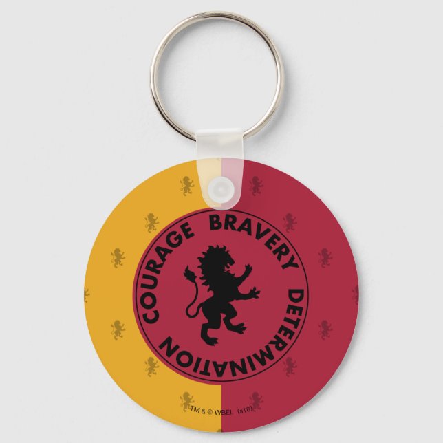 Harry Potter | GRYFFINDOR™ House Traits Graphic Key Ring (Front)