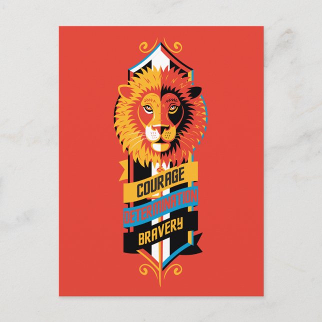 Harry Potter | GRYFFINDOR™ House Traits Sigil Postcard (Front)