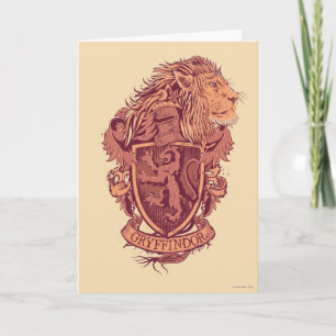 Harry Potter   Gryffindor Lion Crest Card