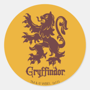Harry Potter   Gryffindor Lion Graphic Classic Round Sticker