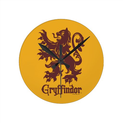 Image of Harry Potter | Gryffindor Lion Graphic Round Clock