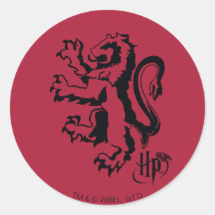 Harry Potter   Gryffindor Lion Icon Classic Round Sticker
