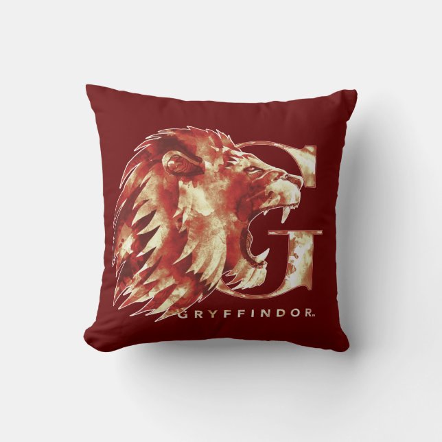 Harry Potter | GRYFFINDOR™ Lion Watercolor Cushion (Front)