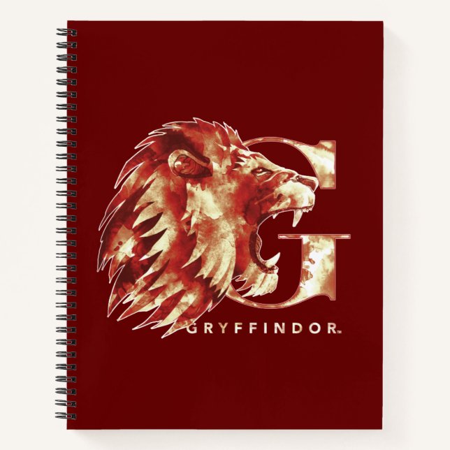 Harry Potter | GRYFFINDOR™ Lion Watercolor Notebook (Front)