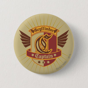 Harry Potter   Gryffindor QUIDDITCH� Captain Emble 6 Cm Round Badge