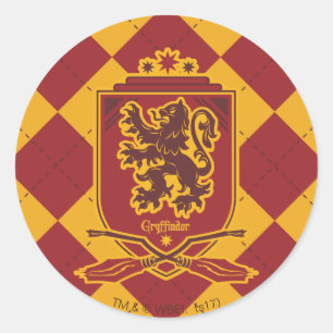 Harry Potter   Gryffindor QUIDDITCH™  Crest Classic Round Sticker