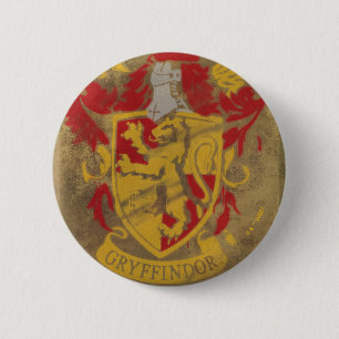 Harry Potter   Gryffindor - Retro House Crest 6 Cm Round Badge