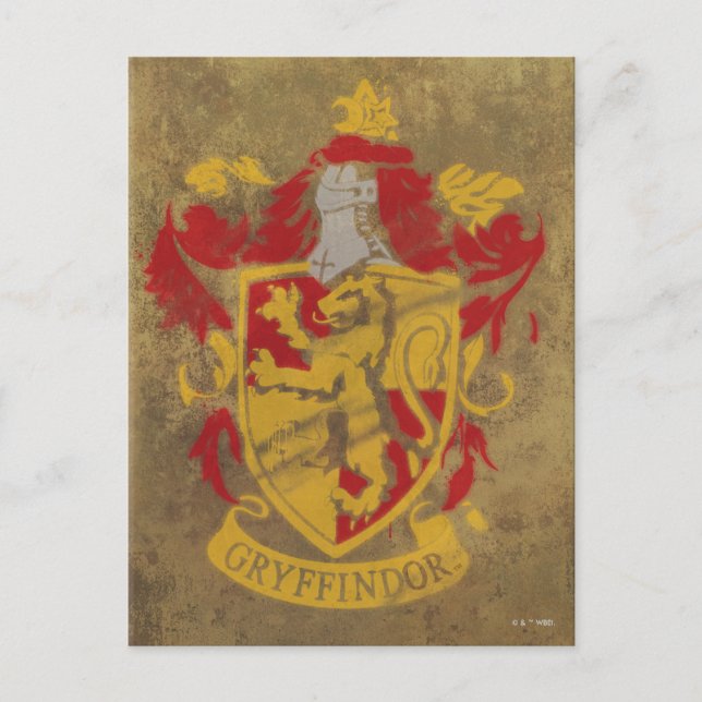 Harry Potter | Gryffindor - Retro House Crest Postcard (Front)