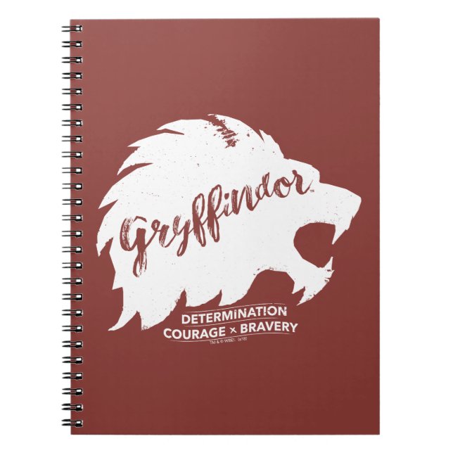 Harry Potter | GRYFFINDOR™ Silhouette Typography Notebook (Front)