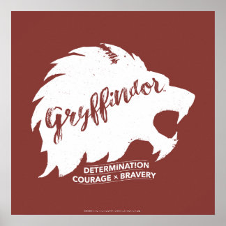 Harry Potter | GRYFFINDOR™ Silhouette Typography Poster