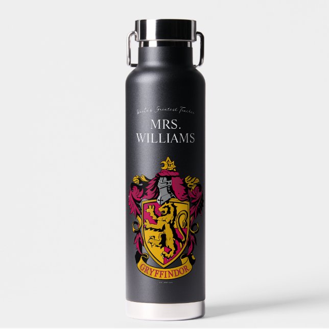 Harry Potter | Gryffindor Teacher Personalised Water Bottle (Front)
