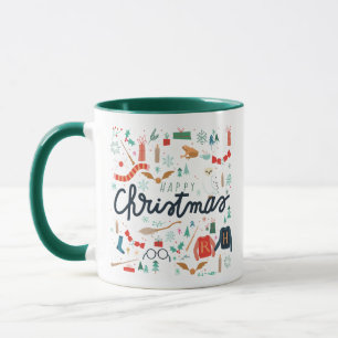 Harry Potter   Happy Christmas With Festive Icons Mug