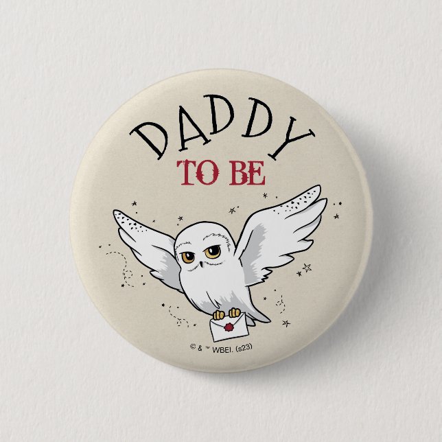 Harry Potter | Hedwig Baby Shower | Daddy To Be 6 Cm Round Badge (Front)