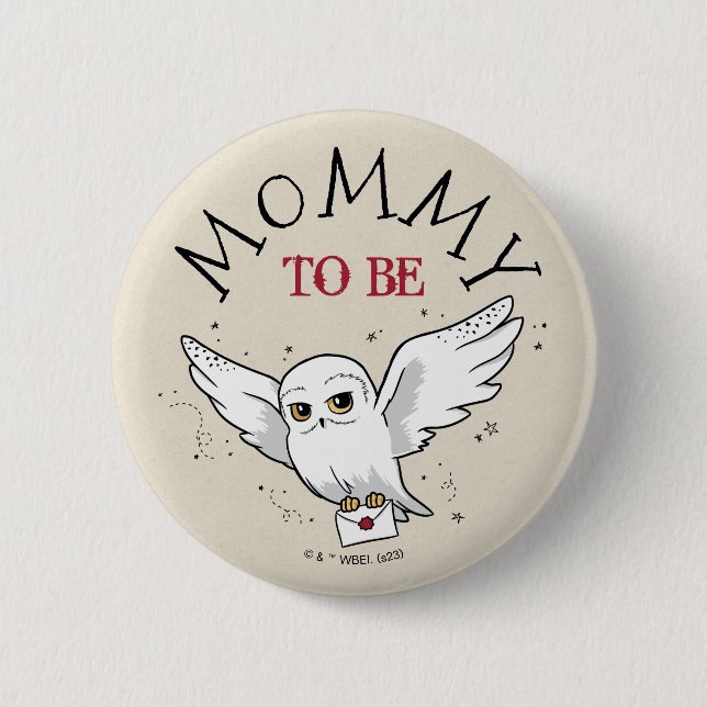 Harry Potter | Hedwig Baby Shower Mummy To Be 6 Cm Round Badge (Front)