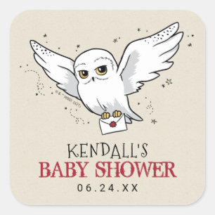 Harry Potter   Hedwig Baby Shower Square Sticker