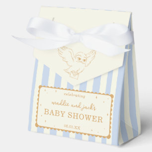 Harry Potter Hedwig Blue Stripe Baby Shower Favour Box