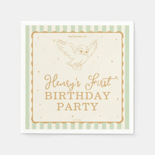 Harry Potter Hedwig Green Magical Birthday Napkin