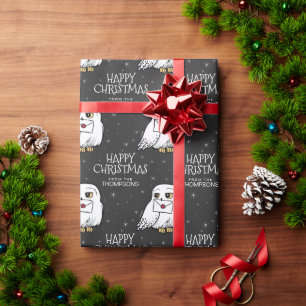Harry Potter   Hedwig - Happy Christmas Wrapping Paper