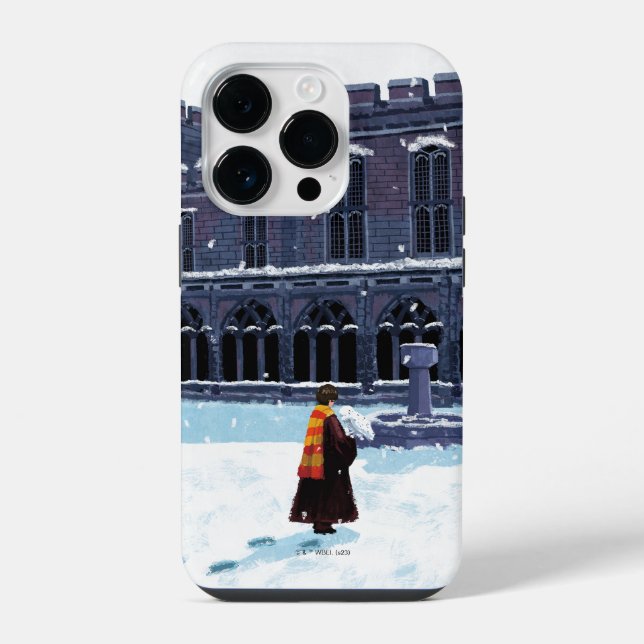HARRY POTTER™ & Hedwig in HOGWARTS™ Courtyard iPhone Case (Back)
