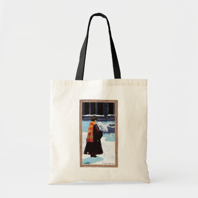 HARRY POTTER™ & Hedwig in HOGWARTS™ Courtyard Tote Bag (Front)