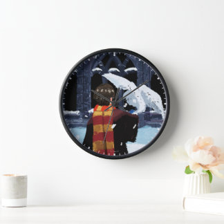 HARRY POTTER™ & Hedwig in the Snow Clock