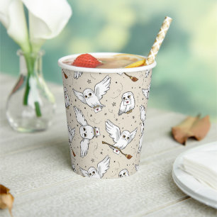 Harry Potter Hedwig Pattern - Baby Shower Paper Cups