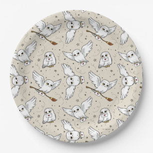 Harry Potter   Hedwig Pattern - Baby Shower Paper Plate