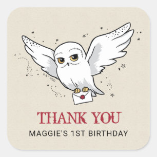 Harry Potter   Hedwig Special Delivery Birthday Square Sticker