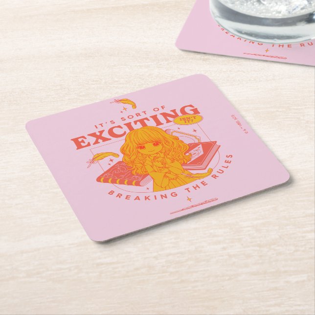 HARRY POTTER™ | Hermione Granger It's Exciting Square Paper Coaster (Angled)