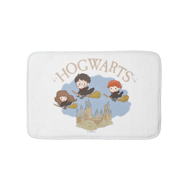 HARRY POTTER™, Hermione, & Ron Fly Over HOGWARTS™ Bath Mat (Front)