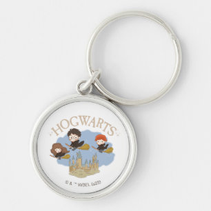 HARRY POTTER™, Hermione, & Ron Fly Over HOGWARTS™ Key Ring